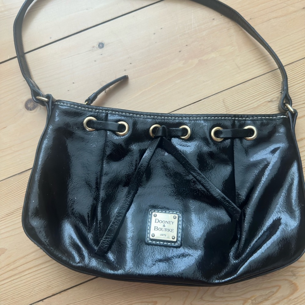 Dooney & Bourke Black Gathered Shoulder Bag
